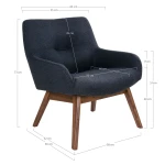 fotel lounge london dark blue house nordic