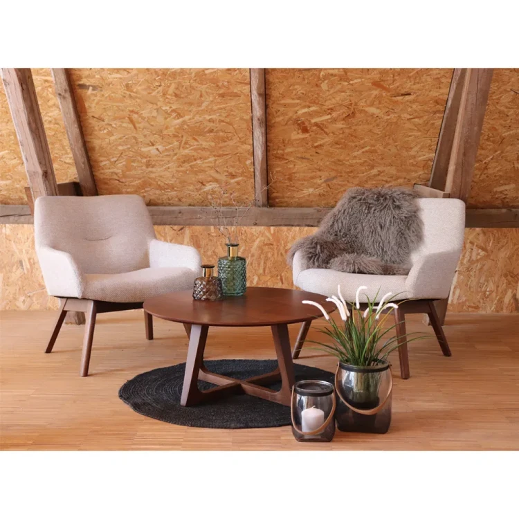 fotel lounge london w kolorze beżowym piaskowym house nordic