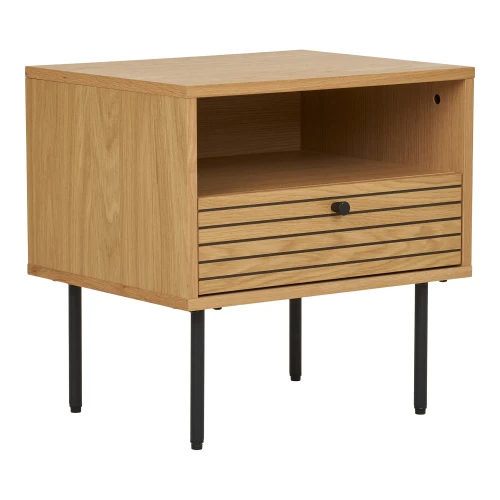 stolik nocny boczny kyoto natural black legs house nordic