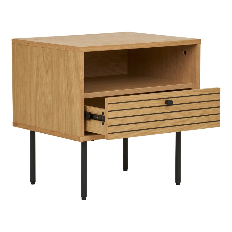 stolik nocny boczny kyoto natural black legs house nordic