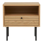 stolik nocny boczny kyoto natural black legs house nordic