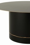 stolik kawowy cylinder czarny ze złotą obwódką j-line