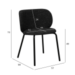 Krzesło minimalistyczne do jadalni Nanna czarne