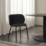 Krzesło minimalistyczne do jadalni Nanna czarne