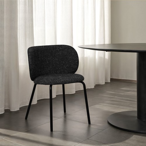 Krzesło minimalistyczne do jadalni Nanna czarne