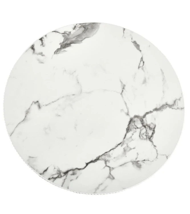 Stolik kawowy Milo z marmurowym blatem biały