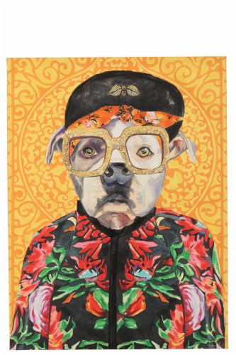 obraz typu popart pies dog