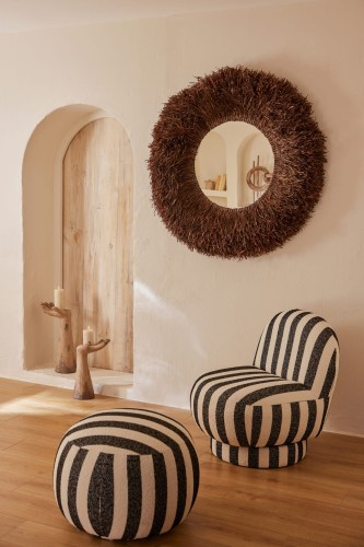 pufa w pasy black white