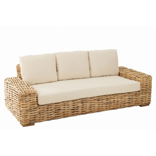 sofa rattan natura 3-osobowa j-line