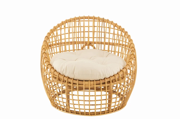 fotel lise rattan naturalny j-line