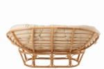 sofa roni rattan z białymi poduszkami j-line