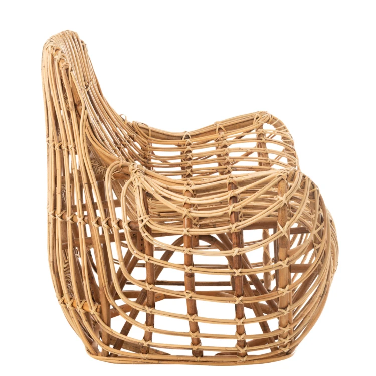 fotel rattan naturalny