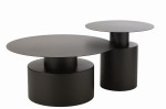 stolik kawowy round metal black