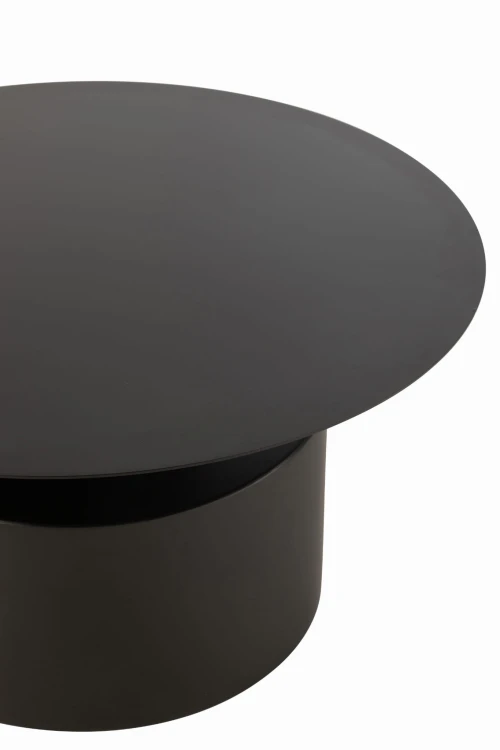 stolik kawowy round metal black