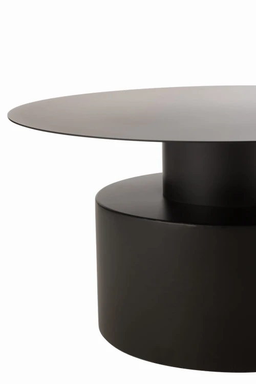 stolik kawowy round metal black