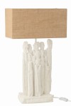 lampa stołowa postacie figurines z naturalnym kloszem
