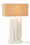 lampa stołowa postacie figurines z naturalnym kloszem