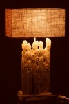 lampa stołowa postacie figurines z naturalnym kloszem
