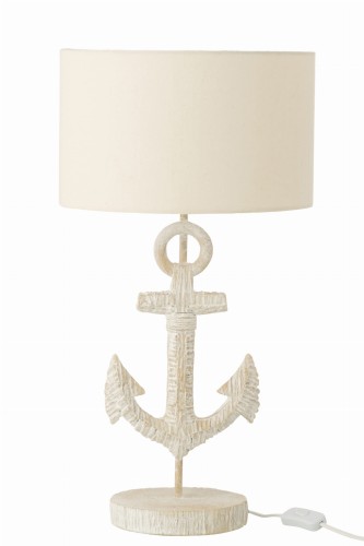 lampa stołowa kotwica biała w stylu marines
