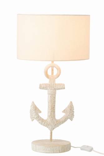 lampa stołowa kotwica biała w stylu marines