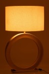 lampa stołowa round okrąg z białym kloszem j-line