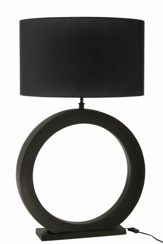 lampa stołowa round pierścień czarna j-line