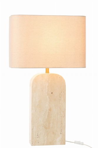 lampa stołowa travertyn beżowa j-line