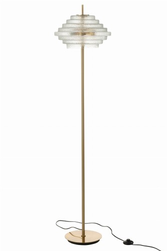 lampa podłogowa w stylu mid-century z kloszem ze szkła j-line