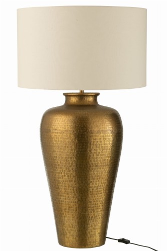 lampa stołowa House złota z białym kloszem j-line