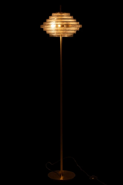 lampa podłogowa mid-century style o przydymionym szkle j-line