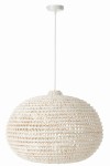 lampa sufitowa okrągła pleciona metal biała