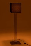 lampa podłogowa Moderna złota z czarnym kloszem j-line