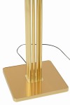 lampa podłogowa Moderna złota z czarnym kloszem j-line
