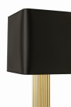 lampa podłogowa Moderna złota z czarnym kloszem j-line