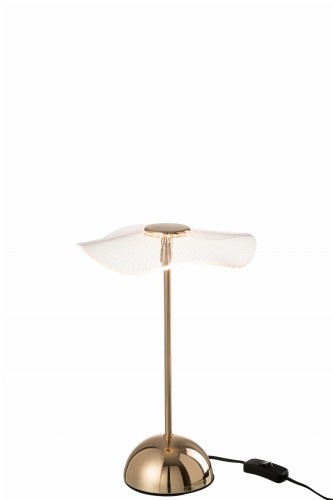 lampa stołowa kwiat złota led j-line