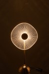 lampa stołowa kwiat złota led j-line