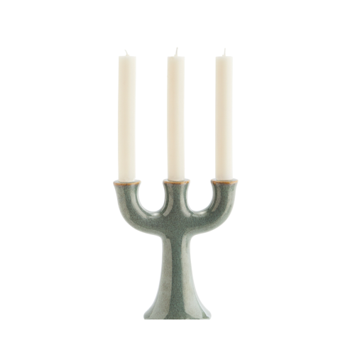 świecznik ceramiczny zielony green