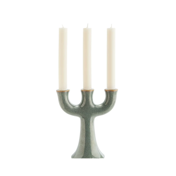świecznik ceramiczny zielony green