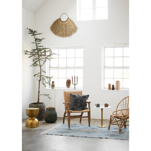 świecznik ceramiczny boho na trzy świece zielony
