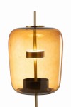 lampa podłogowa amber dome brown glass j-line