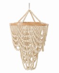 lampa z drewnianych koralików j-line