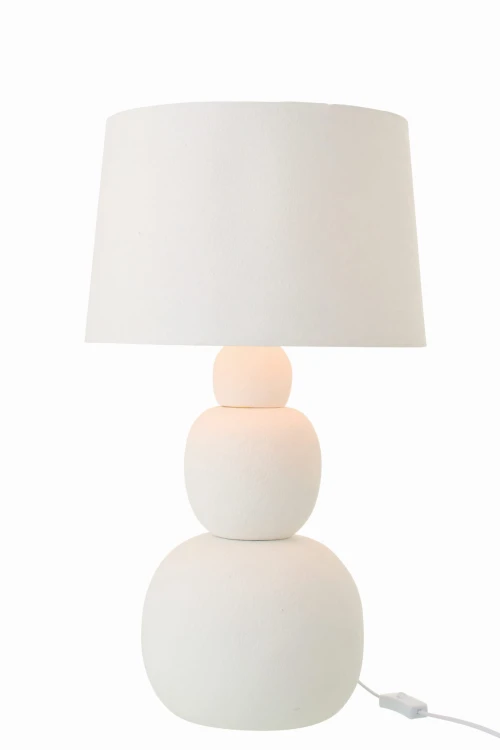 lampa stołowa biała w stylu japandi j-line