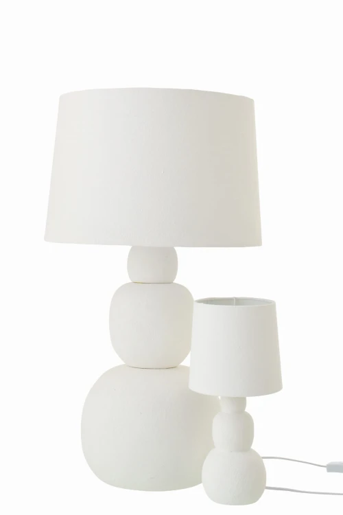 lampa stołowa biała w stylu japandi j-line