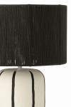 lampa stołowa w paski czarno-biała j-line