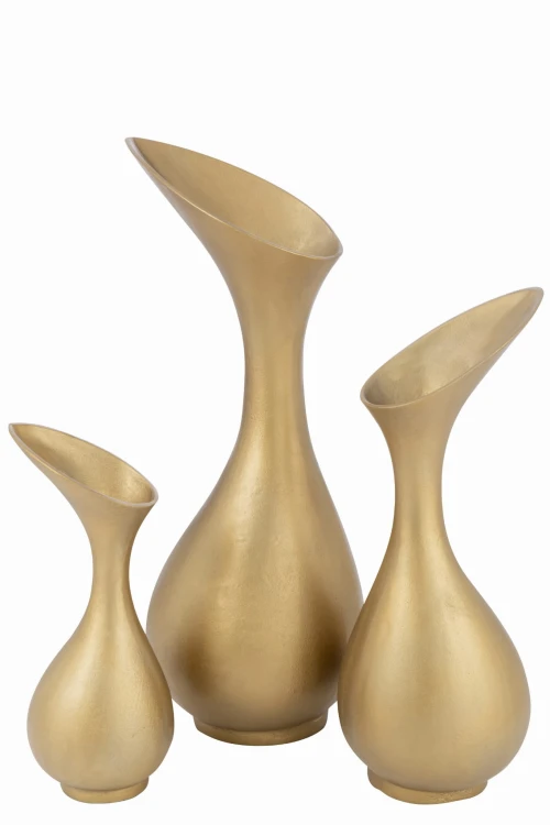 wazon olivia aluminium gold duży j-line
