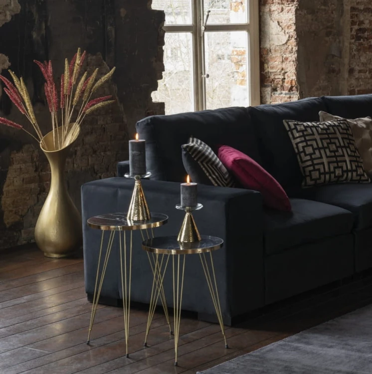 wazon olivia aluminium gold duży j-line