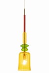 lampa sufitowa Zoe ze szkła żółta j-line