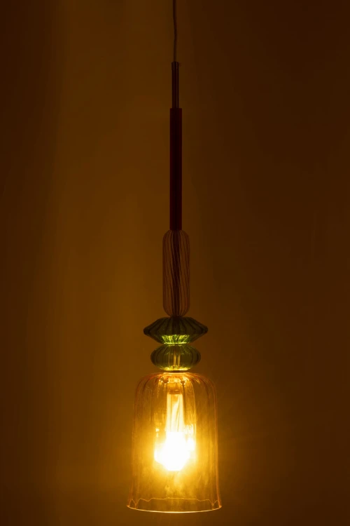 lampa sufitowa Zoe ze szkła żółta j-line