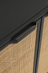szafka z panelami z trzciny black natural j-line