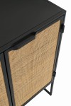 szafka z panelami z trzciny black natural j-line
